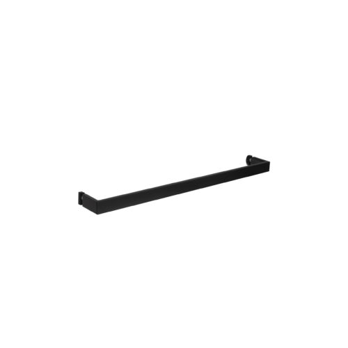 Matte black modern door handle - towel bar - product featured image - 18 inch length - product SKU IP 501-2 BBL