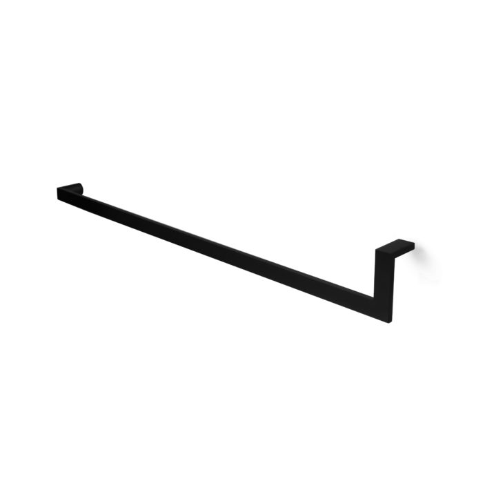 Matte black modern door handle - surface mount - 30 inch length - product featured image - SKU L 403-1.1 BBL