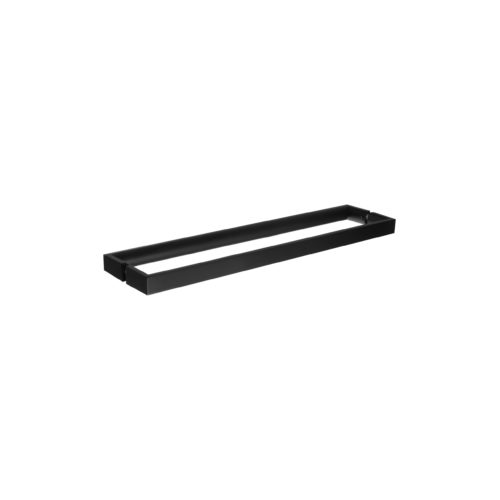 Matte black modern door handles - towel bar - back to back - product featured image - 18 inch length - product SKU II 501-3 BBL