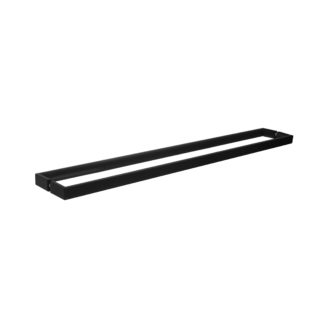 Matte black modern door handles - towel bar - back to back - product featured image - 18 inch length - product SKU II 501-3 BBL
