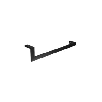 Matte black modern door handle - towel bar - product featured image - 18 inch length - product SKU JP 401-2 BBL
