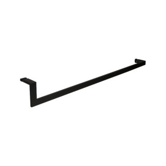 Matte black modern door handle - towel bar - product featured image - 18 inch length - product SKU JP 401-2 BBL