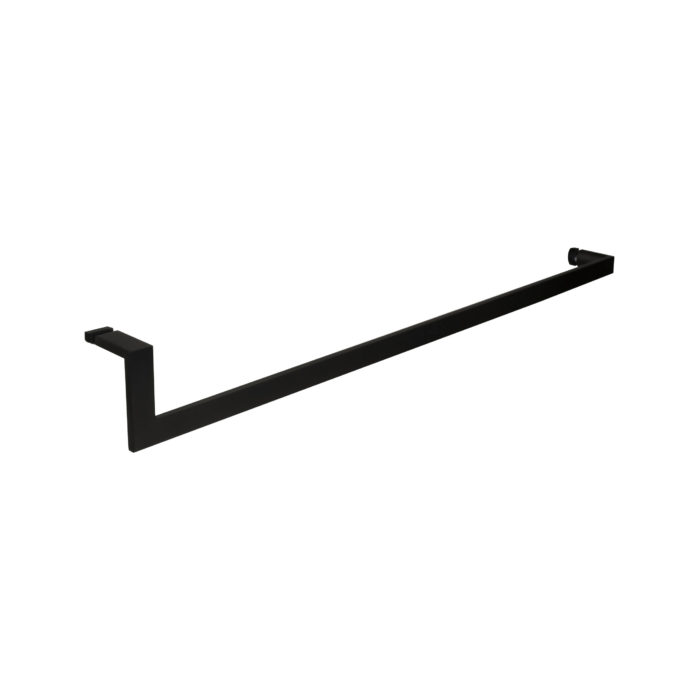 Matte black modern door handle - towel bar - product featured image - 30 inch length - product SKU JP 403-2 BBL