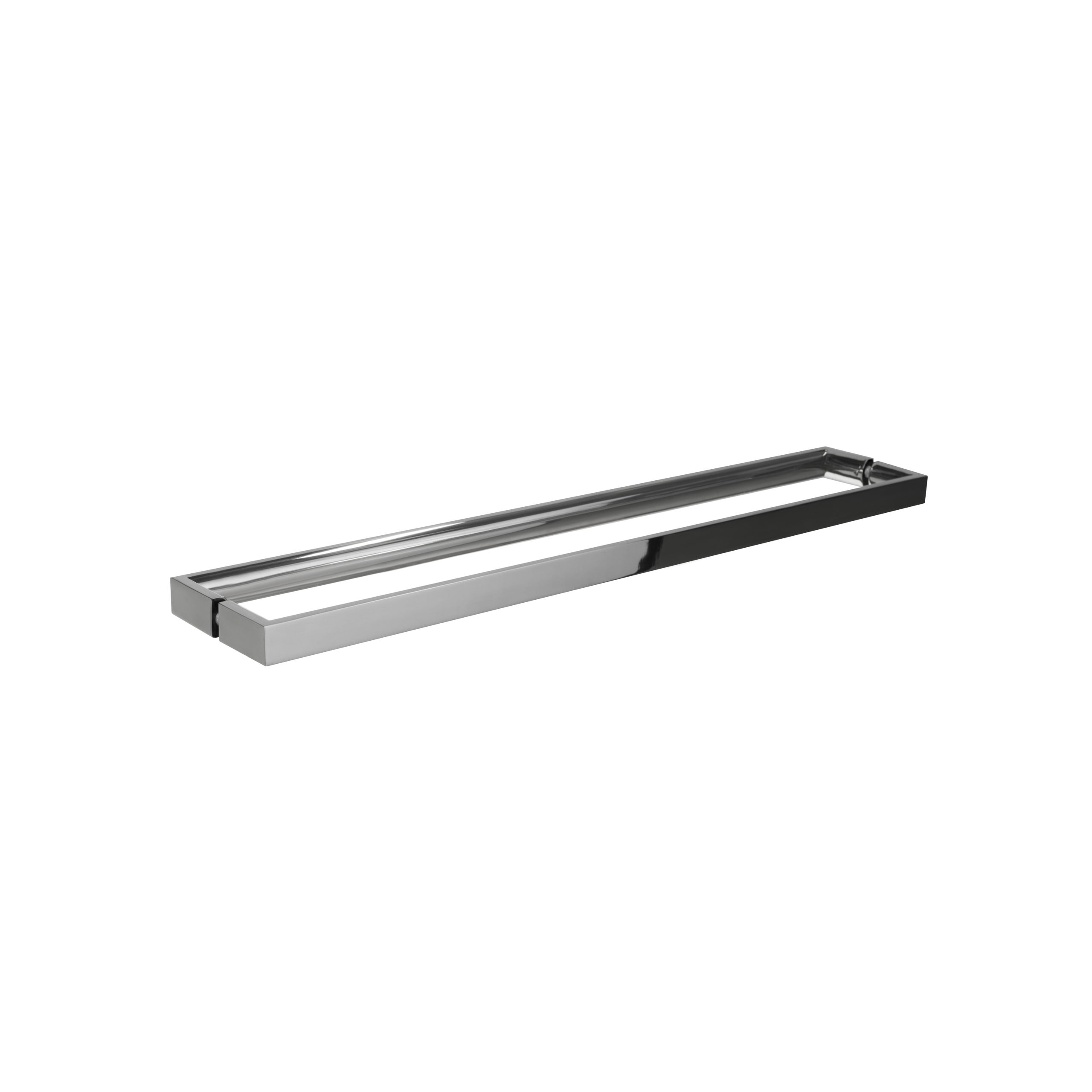 Polished stainless steel modern door handles - towel bar - back to back - product featured image - 24 inch length - product SKU II 502-3 PSS