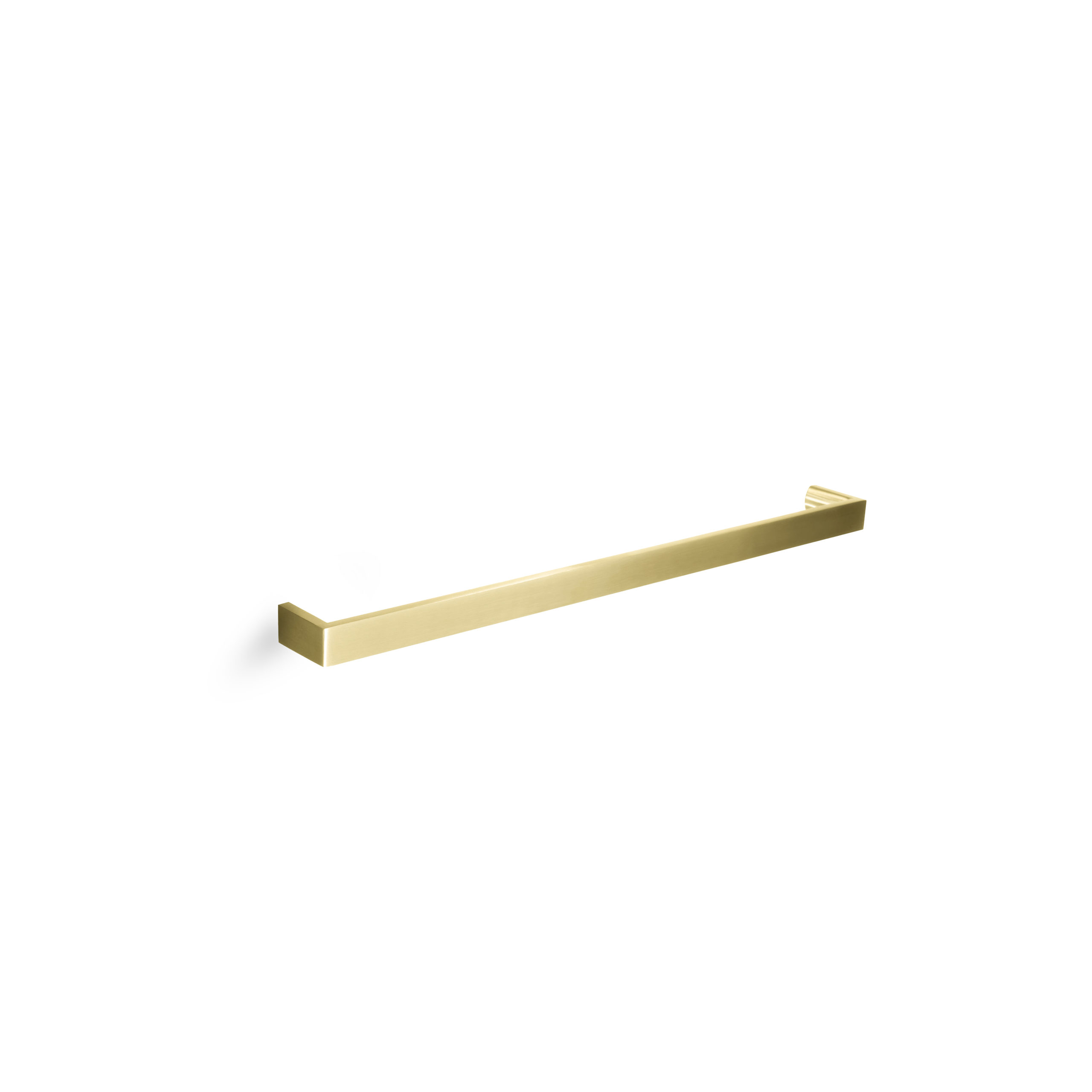 Satin brass modern door handle - surface mount - 18 inch length - product featured image - SKU I 501-1.1 SBZ