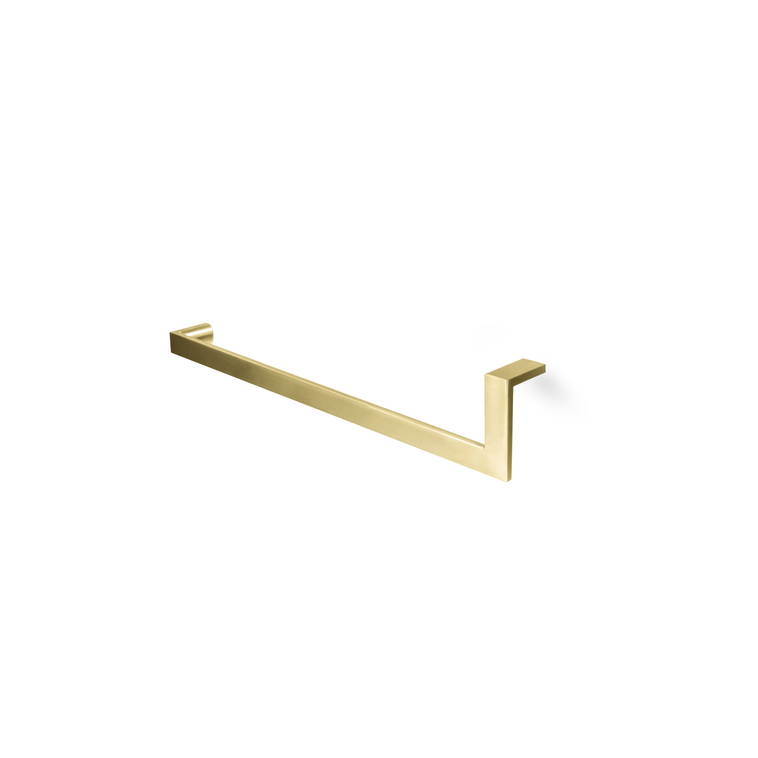 Satin brass modern door handle - surface mount - 18 inch length - product featured image - SKU L 401-1.1 SBZ