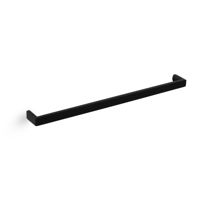 Matte black modern cabinet door pull - product featured image - 10 inch 256 mm length - product SKU I 203 BBL
