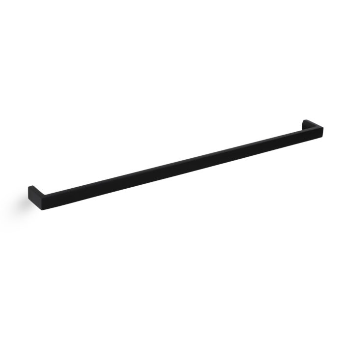 Matte black modern cabinet door pull - product featured image - 12.5 inch 320 mm length - product SKU I 204 BBL