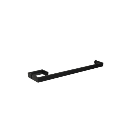 Matte black modern door handle and d pull - towel bar - product featured image - 18 inch length - product SKU IU 501-4 BBL