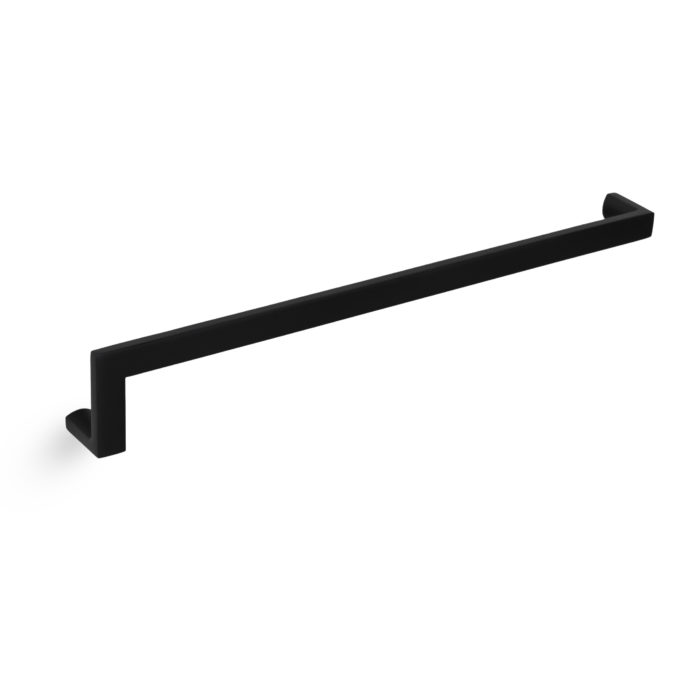 Matte black modern cabinet door pull - product featured image - 10 inch 256 mm length - product SKU L 103 BBL