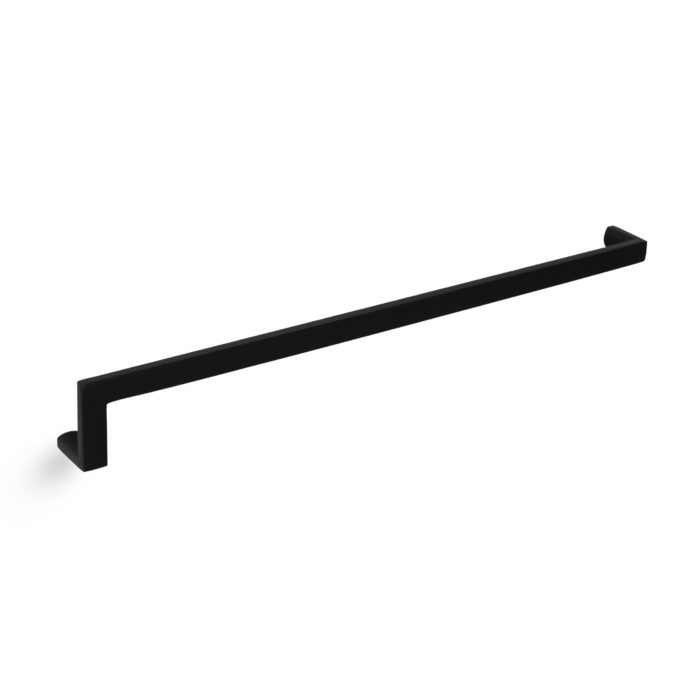 Matte black modern cabinet door pull - product featured image - 12.5 inch 320 mm length - product SKU L 104 BBL