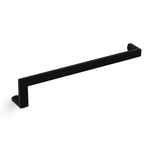 Matte black modern cabinet door pull - product featured image - 7.5 inch 192 mm length - product SKU L 103 BBL