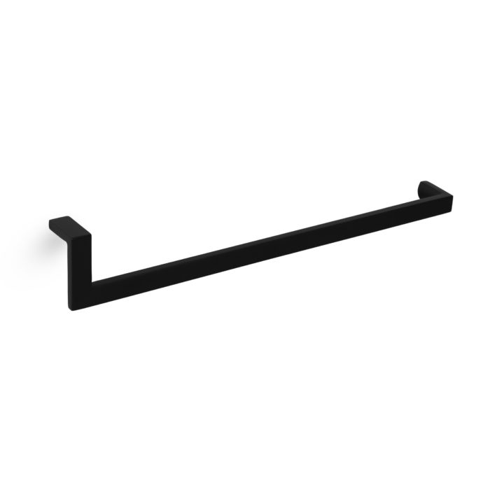 Matte black modern cabinet door pull - product featured image - 10 inch 256 mm length - product SKU J 103 BBL
