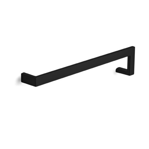 Matte black modern cabinet door pull - product featured image - 7.5 inch 192 mm length - product SKU J 102 BBL