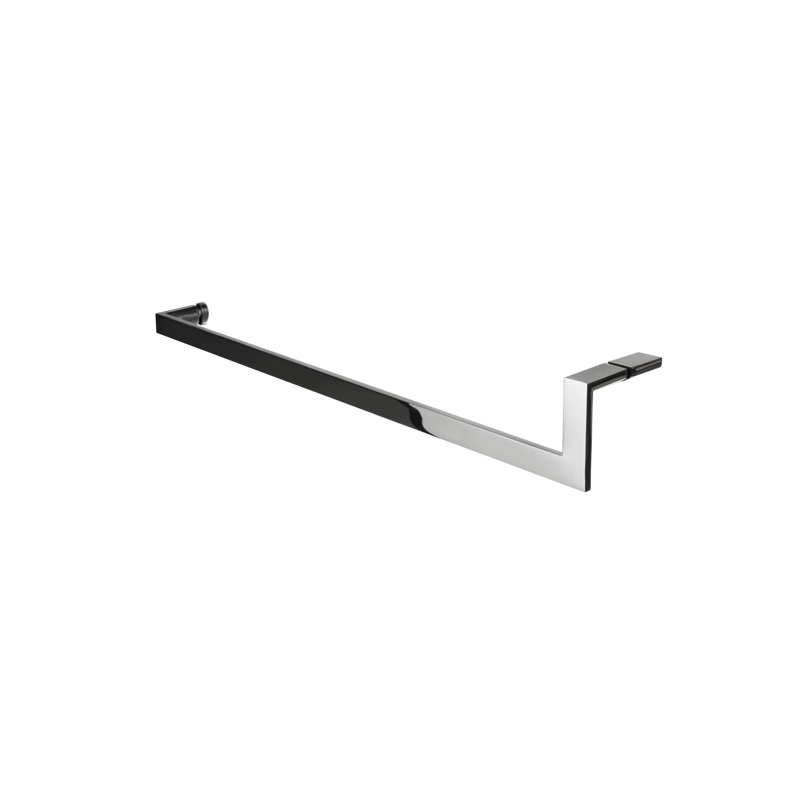 Polished stainless steel modern door handle and pull - towel bar - product featured image - 24 inch length - product SKU LP 402-5 PSS