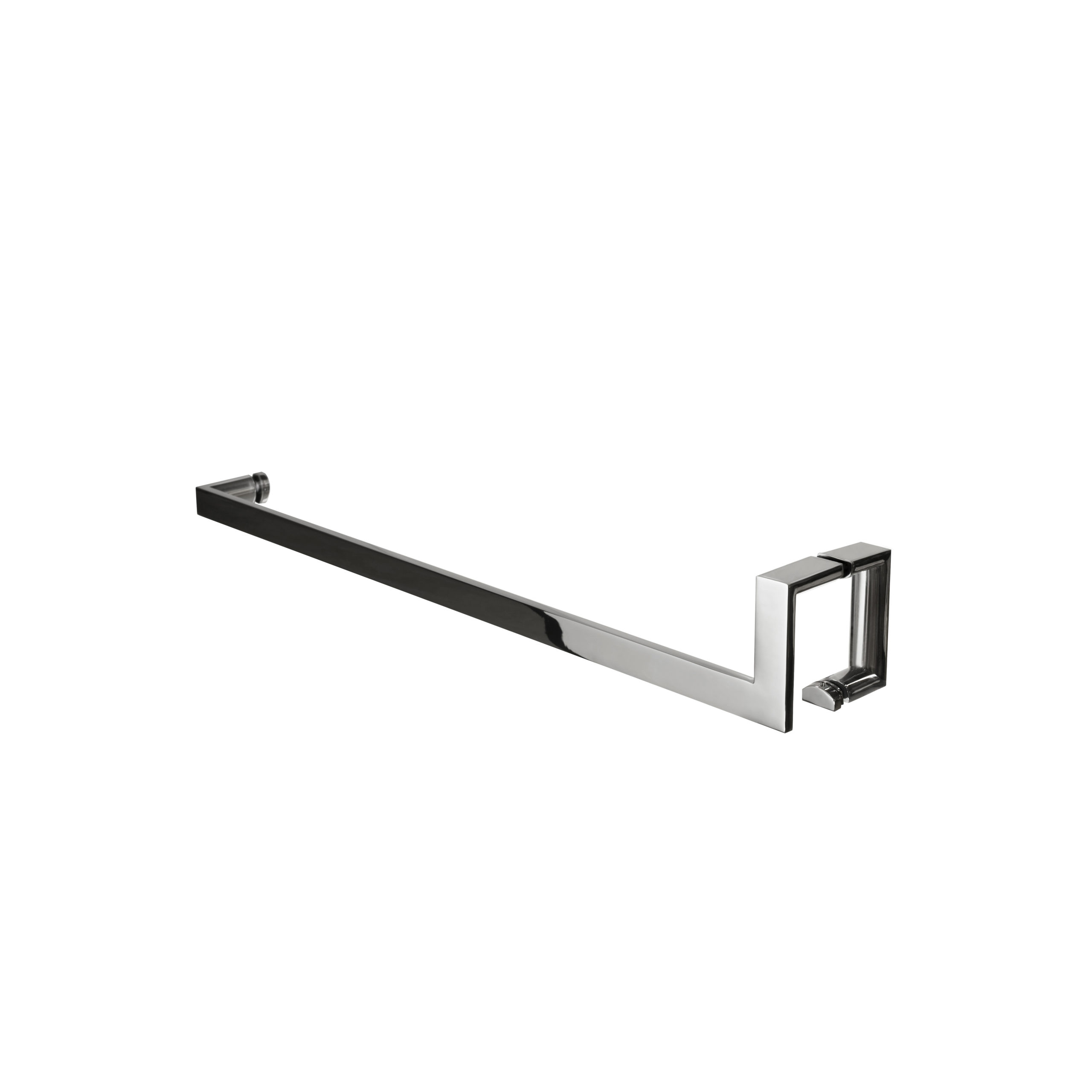 Polished stainless steel modern door handle and d pull - towel bar - product featured image - 24 inch length - product SKU LU 402-4 PSS