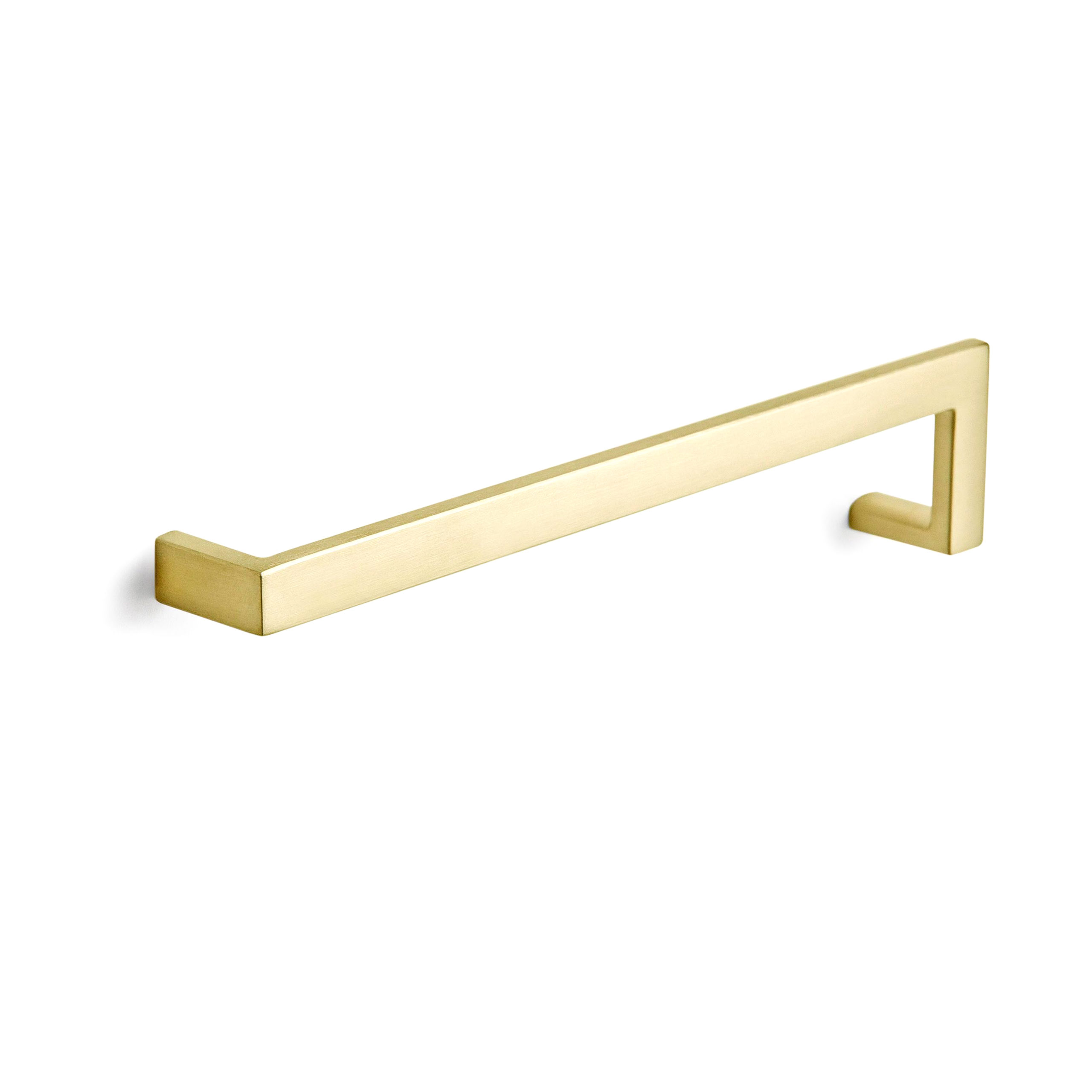 Satin brass modern cabinet door pull - product featured image - 7.5 inch 192 mm length - product SKU J 102 SBZ