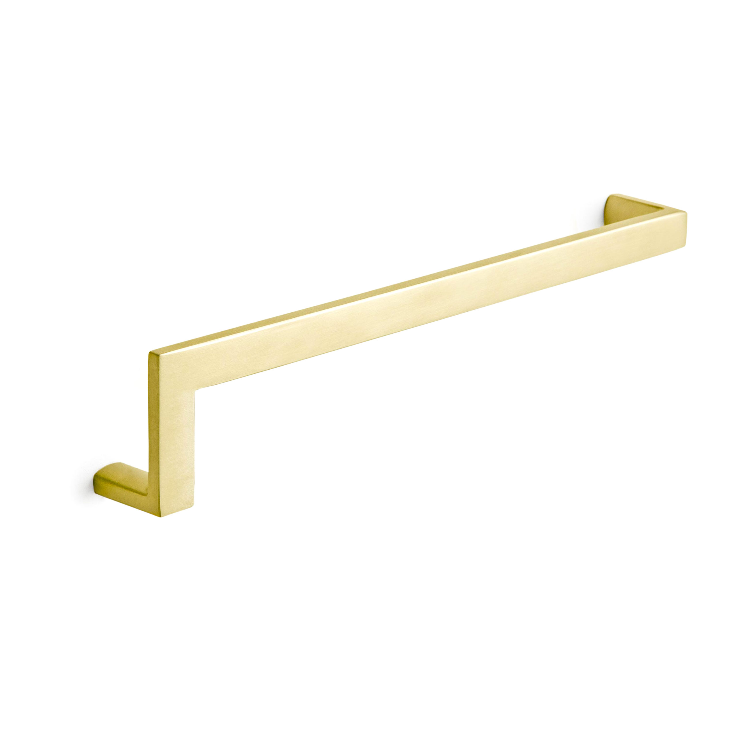 Satin brass modern cabinet door pull - product featured image - 7.5 inch 192 mm length - product SKU L 103 SBZ