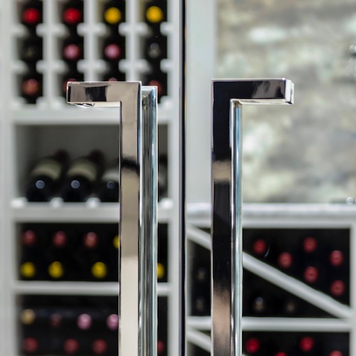 Wine room glass door handles